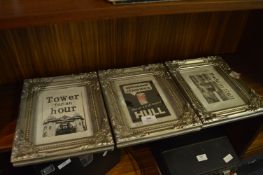 Three Silver Framed Prints Hull Themes
