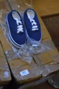 *Thirty Five Pairs of Converse Style Shoes (Blue) Size: 8