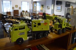 Lumar Tin Plate Mobile Crane and a Tractor