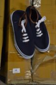 *Twenty Three Pairs of Converse Style Shoes (Blue and Tan) Size: 2