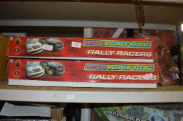 Two Sets of Micro Scalextric Rally Racers
