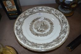 Brown and White Pottery Dish
