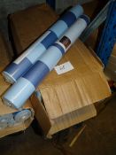 Twelve Rolls of Carmel Creations Wallpaper (Light and Dark Blue Broad Stripe)