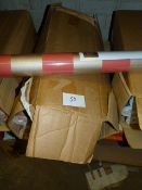 Twelve Rolls of Carmel Creations Wallpaper (Pink and Silver Broad Stripe)