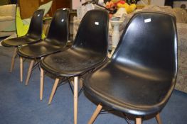 Morris Furniture Black Seated Set of Four Dining Chairs