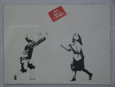 Unframed Banksy Style Canvass 