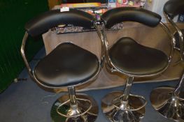 *BLACK GASLIFT BARSTOOL 2PK