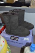 *KID'S SHEARLING BOOTS (GREY) SIZE:1