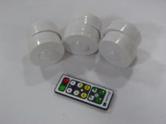 *CAPSTONE PUCK LIGHTS WITH REMOTE 6PK