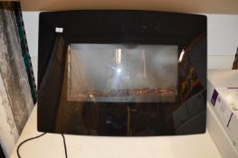 *Wall Mounted Electric Fire with Curved Glass Front