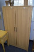 Light Oak Hygena Two Door Cabinet