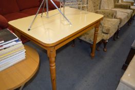 Melamine Topped Dining Table on Pine Legs