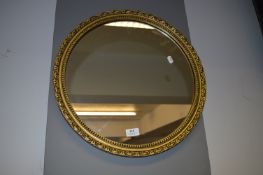 Gilt Framed Circular Wall Mirror
