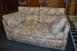 Floral Upholstered Bed Settee
