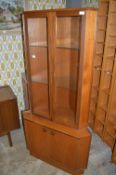 Teak Glazed Door Corner Unit