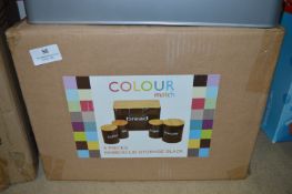 Black Five Piece Kitchen Storage Set