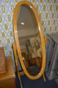 Beech Framed Cheval Dressing Mirror