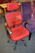 *Red Mesh Swivel Office Armchair