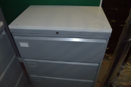 *Metal Three Drawer Storage Unit