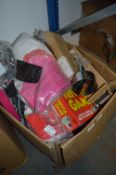 Box of Assorted Toys, Electricals, Lamps, etc.
