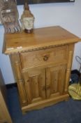 Pine Cabinet with Single Drawer and Two Doors