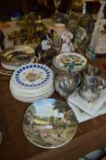 Decorative Wall Plates, Figurines, Pewter Mug, etc.