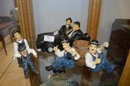Three Laurel and Hardy Figurines