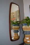 Teak Framed 1970's Wall Mirror