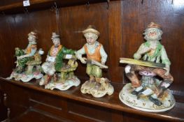 Four Capodimonte Figurines