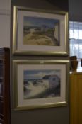 Pair of Framed Coloured Prints 