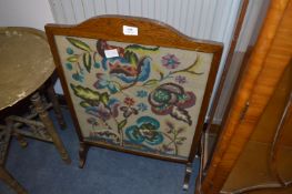 Oak Framed Tapestry Fire Screen