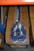 *Box of Navy Blue Duck and Dodge Sand Shoes Size: 1