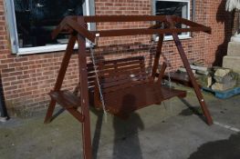 Wooden Garden Swing Bench