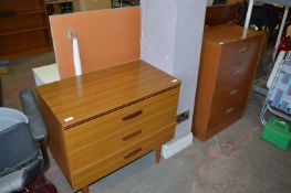 A Three Drawer Chest and a Four Drawer Chest