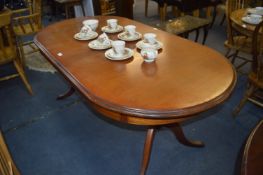Mahogany Twin Pedestal Extending Dining Table