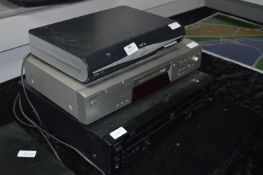 Sky HD Box, Sony MiniDisc Deck and a Sony CD Player