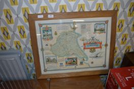 Oak Framed Map of Yorkshire East Riding