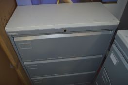 *Metal Three Drawer Storage Unit