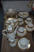 Sango Classic Lace Japanese Gilt Decorated Dinner and Coffee Set