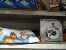 Soccer Beanbag Chair and a One Direction Air Bed