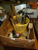 Box Containing Assorted Mastic Guns, Hammers, Self Adhesive Tape, etc.