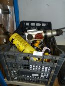 Box Containing Rotary Hammer Drill, Blow Lamp, Plumbing Fittings, etc.