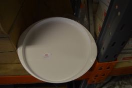 *Two Boxes Containing Six Garibaldi REC32W Oval White Plastic Trays 31x35cm