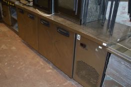 *Stainless Steel Refrigerated Preparation Counter Enclosed by Two Double Doors