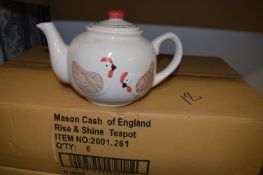 *Box Containing Six Mason Cash of England Rise and Shine Teapots