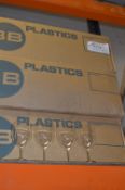 *Six Boxes Containing Approximately 100 Plastic Wine Glasses