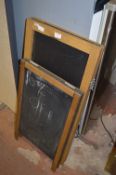 Two Folding Chalk Boards