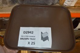 *Twenty Five Polycarbonate 46x36cm Brown Trays