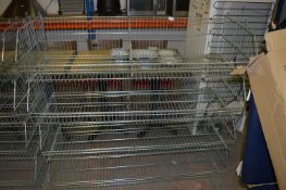 Four Galvanised Steel Wire Stackable Dump Baskets