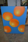 Unframed Printed Canvas Depicting Oranges